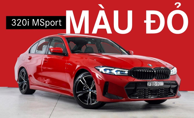 320i MSport LCI màu đỏ lần đầu có mặt 